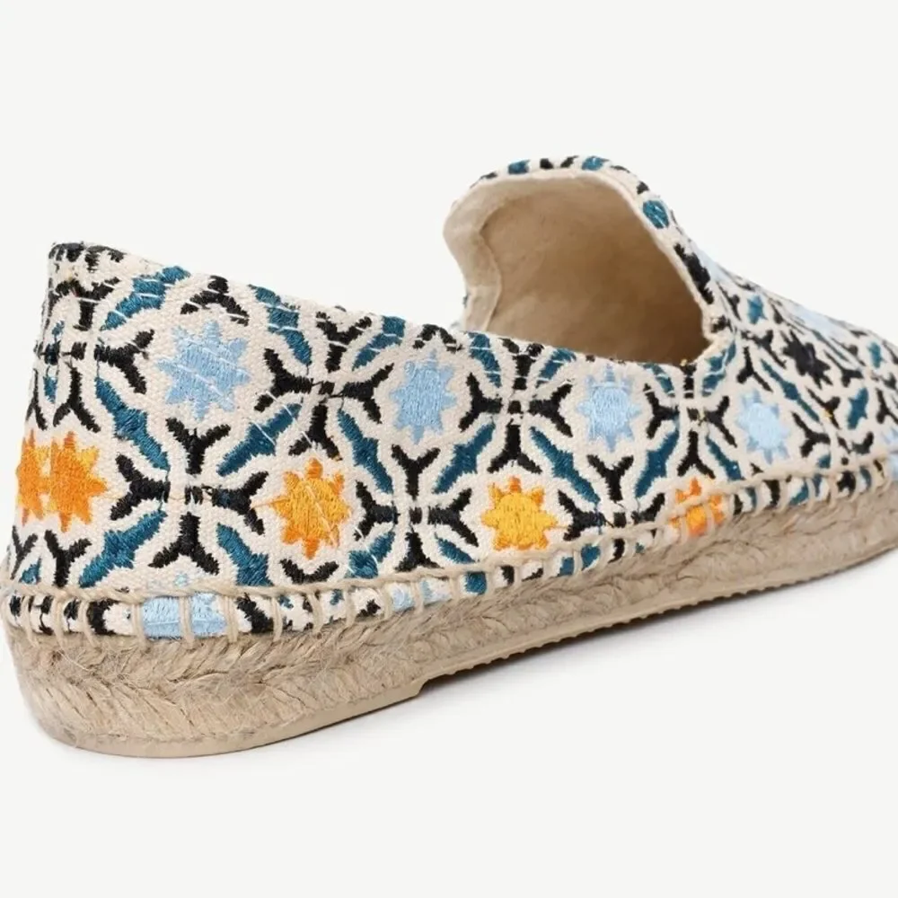 Yargici espadrilles canvas colorful slip ons sz 41/10 EUC no wear